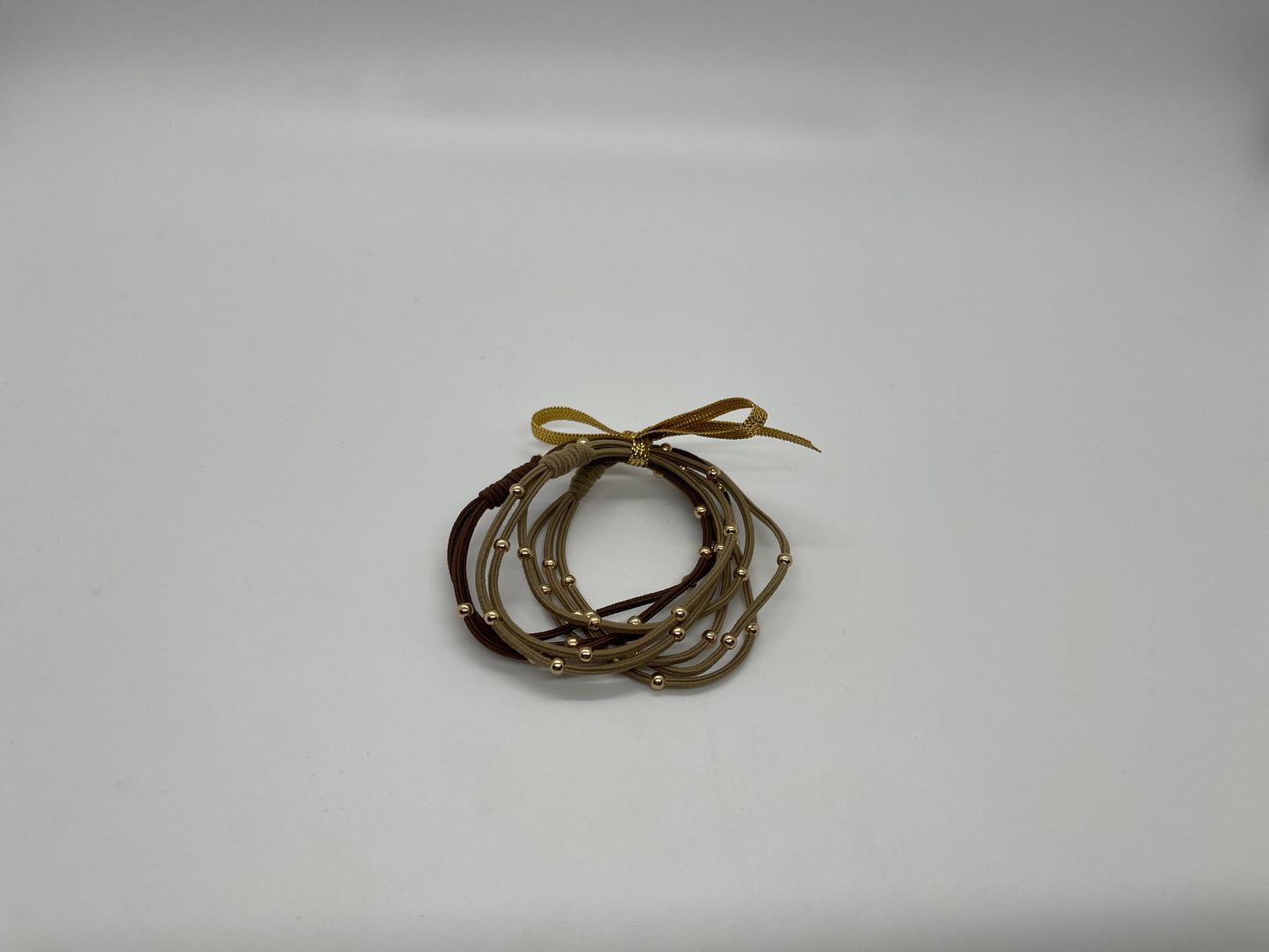 Light Brunette Hair Tie Bracelets (Set of 3)
