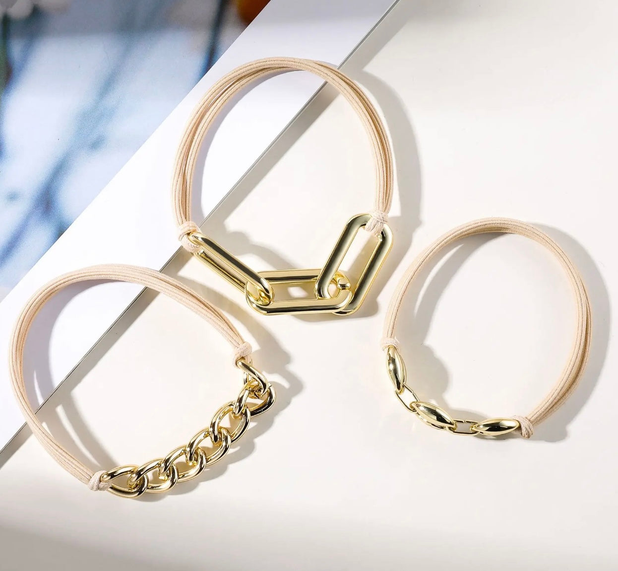 Gold Chain Hair Tie/Bracelet