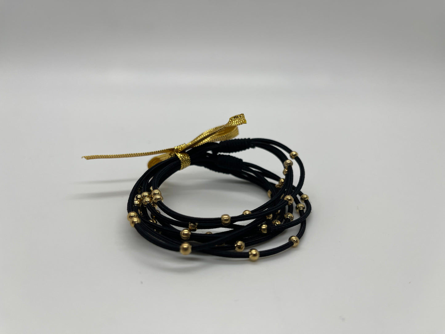 Black Hair Tie Bracelets (Set of 3)