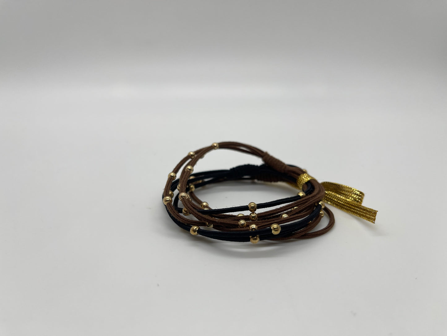 Dark Brunette Hair Tie Bracelets (Set of 3)