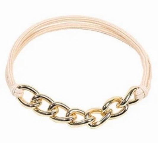 Gold Chain Hair Tie/Bracelet