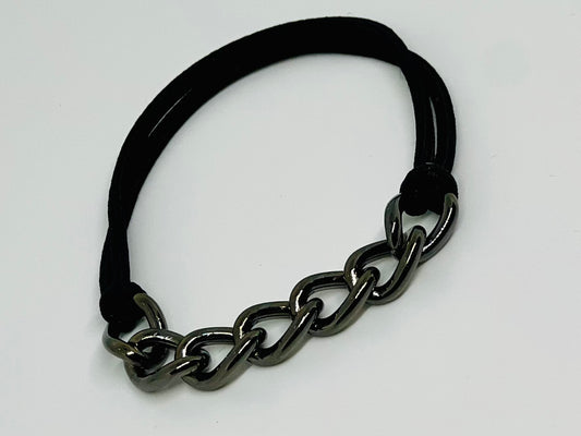 Black Chain Hair Tie/Bracelet