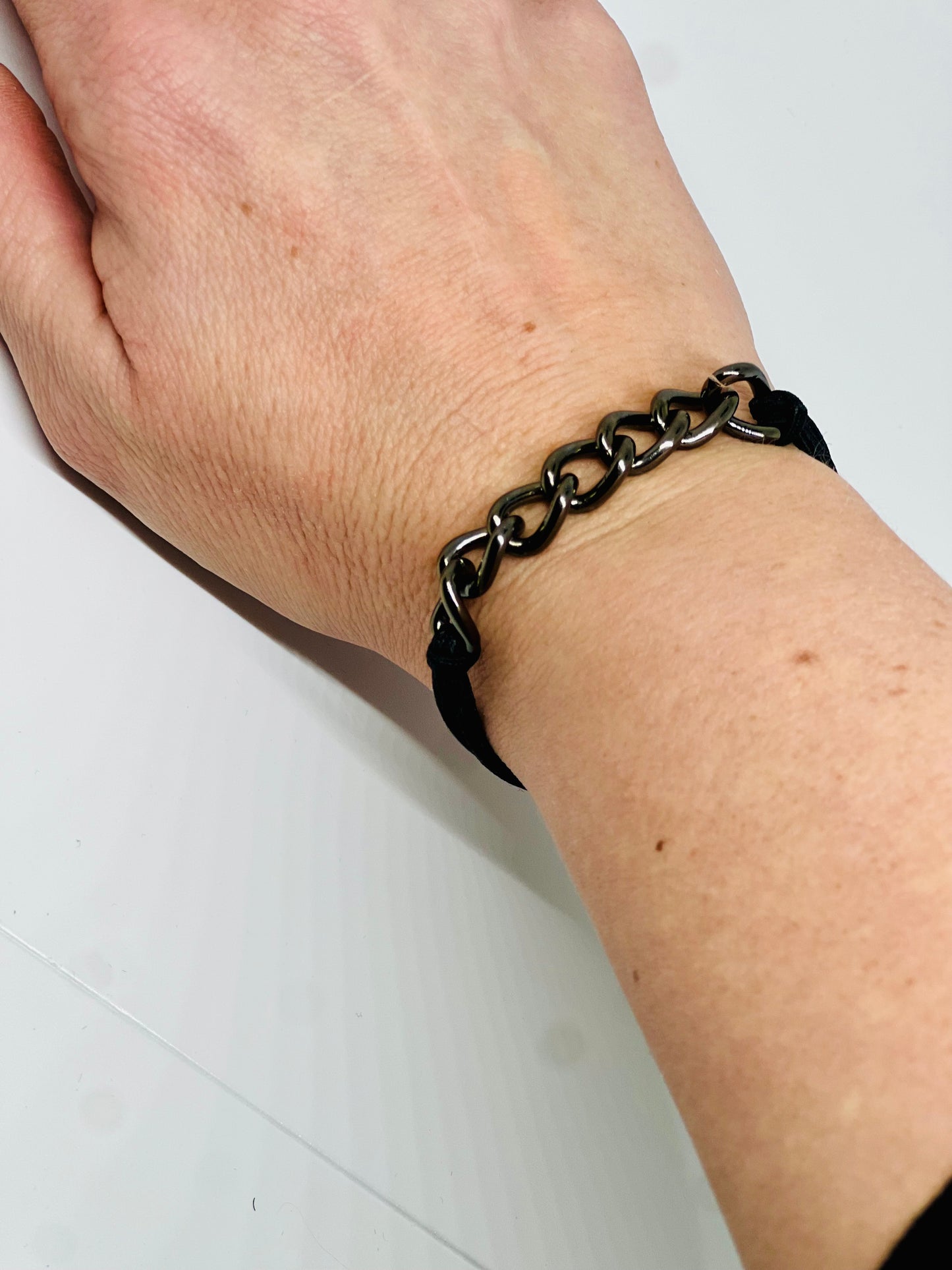 Black Chain Hair Tie/Bracelet